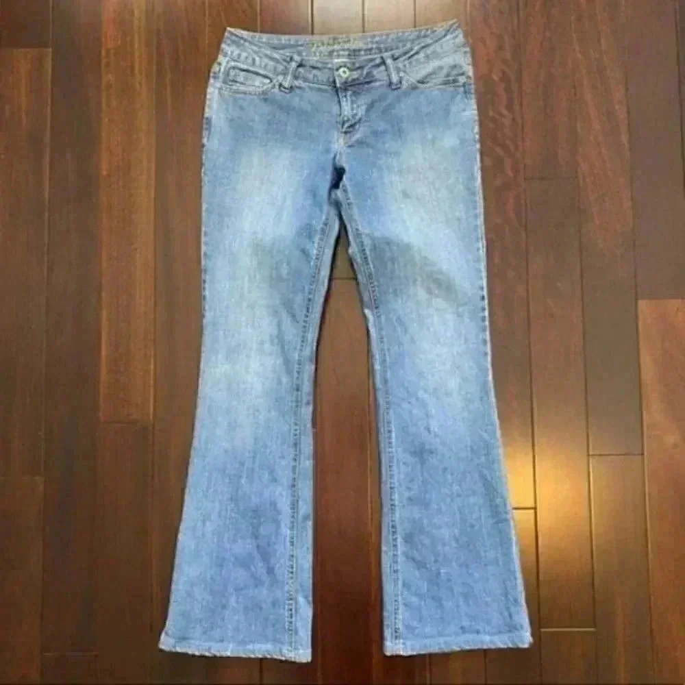 Vintage Bluenotes Low Rise Baby Bootcut Jeans Y2K Mid Blue Denim Size 26 - Picture 9 of 16